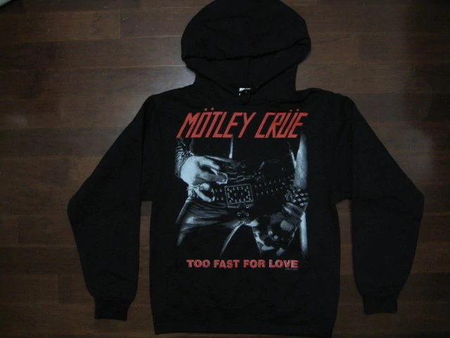 Motley Crue -TO FAST FOR LOVE - Two Sided  Printed Hoodie