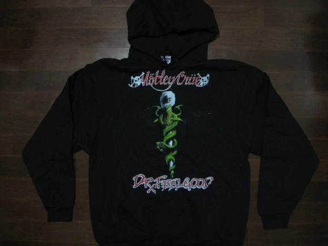 Motley Crue -Dr. Feel Good - Hooded Sweatshirt.Two Sided Print